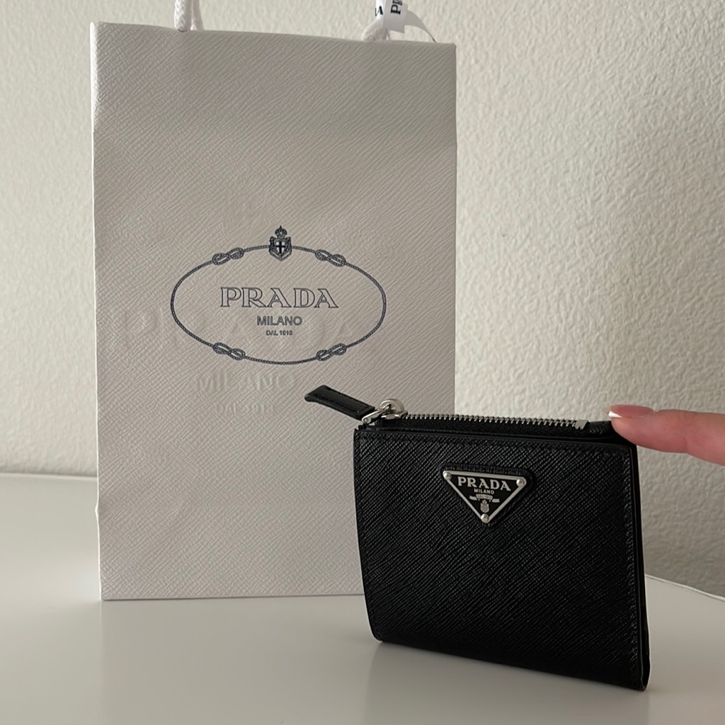 Black Leather Prada Saffiano Leather Wallet | Nwt | Never Worn |